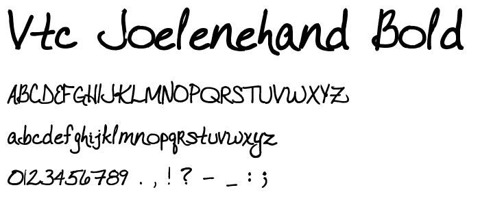 VTC JoeleneHand Bold font